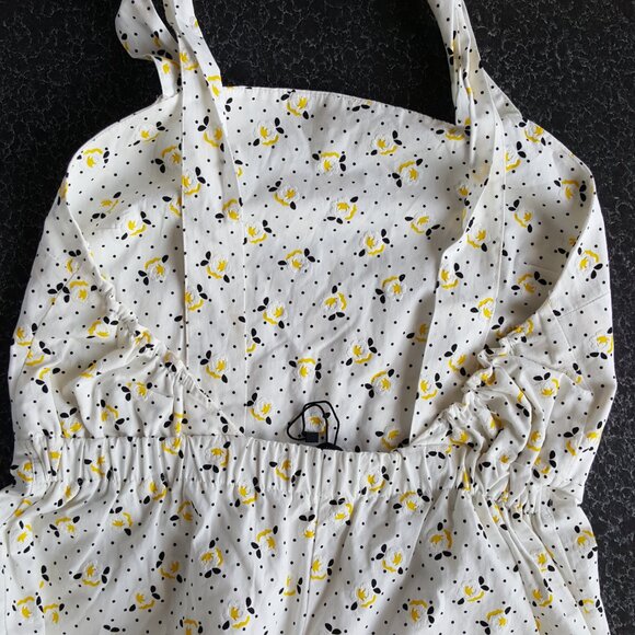 ZARA ! 100% Cotton Jumpsuit with flowers ( Medium ) - Picture 2 of 14